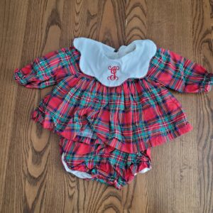 Christmas Plaid Diaper Set | 6-months