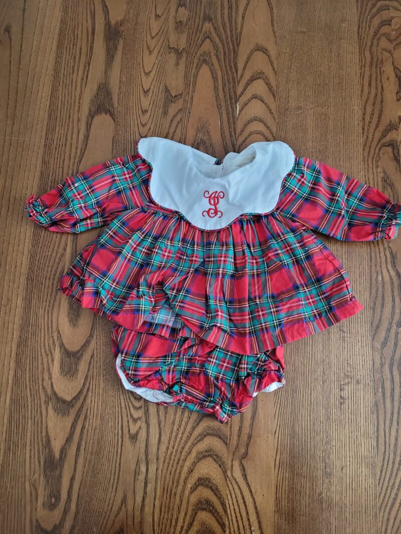 Christmas Plaid Diaper Set | 6-months